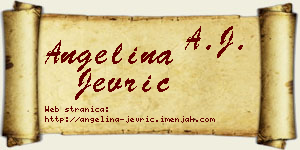 Angelina Jevrić vizit kartica